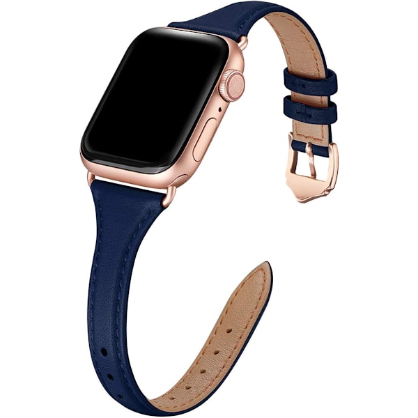 Lærreim Kompatibel med Apple Watch Band 38mm 40mm