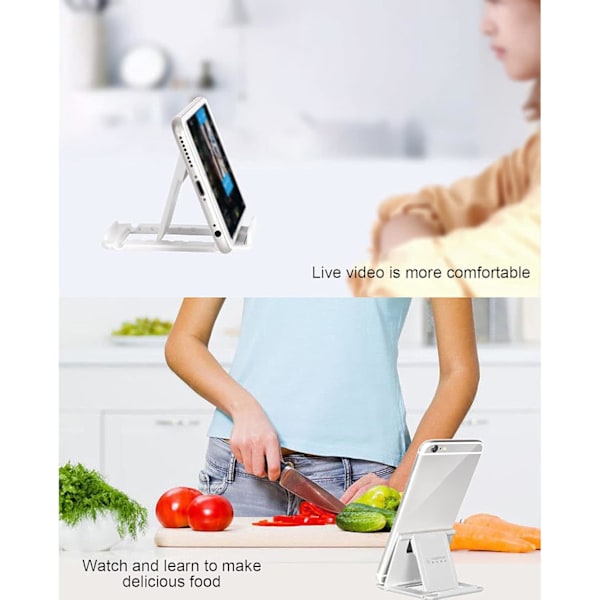 Bord Mobiltelefonholder, Foldbar Mobiltelefonholder Mobiltelefon Dock Multi-Vinkel Universal Justerbar Tablet Holder Kompatibel med De Fleste Mobiltelefoner og