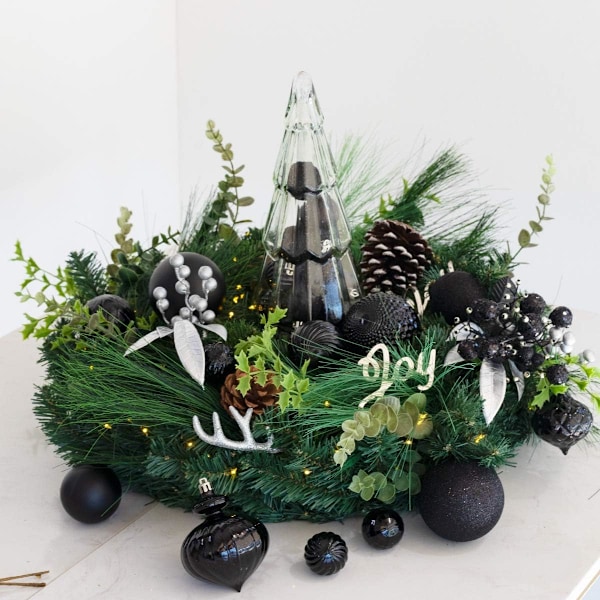 Sorte julekugler 20 stk. 3,15 tommer juletræ dekoration ornamenter til