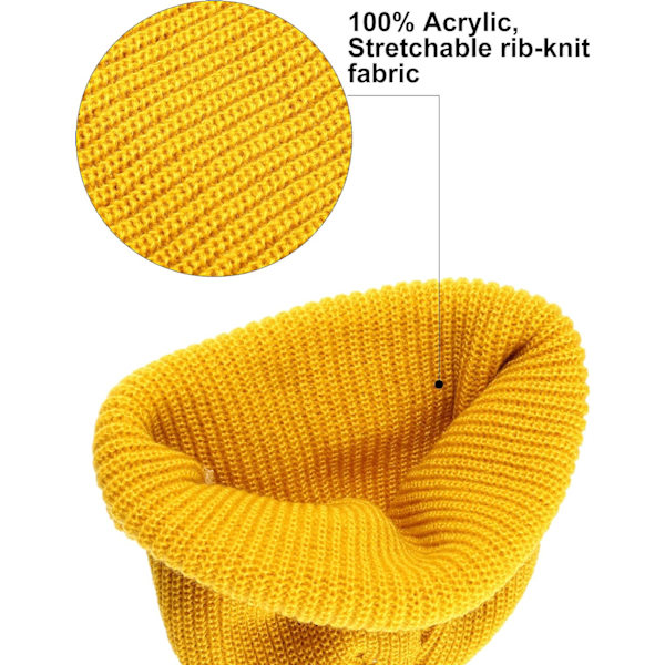 2 stk. Vinter Kort Fiskerhue Beanie Hat Trawler Beanie Watch Hat Kant