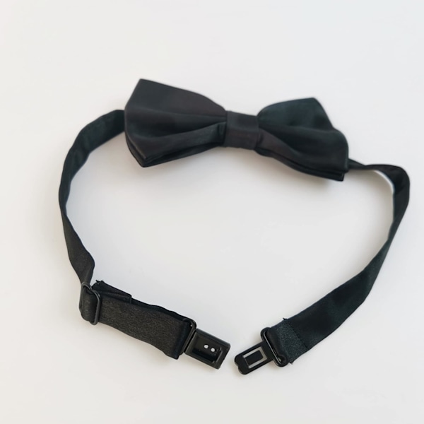 Sort Hund Sløjfe, Justerbar Sløjfe Hundehalsbånd til Mellemstore og Store Hunde Katte Kæledyr Bryllup Fødselsdag Graduering Ferie Pleje Cosutmes Sort