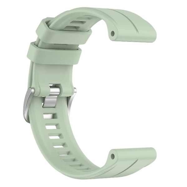 För Garmin Quatix 5 22mm enfärgat silikonarmband RXU Light Green