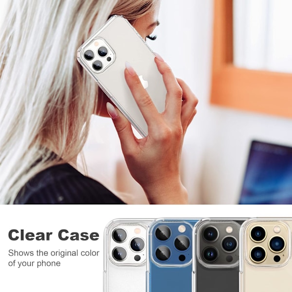 Kompatibel med iPhone 12 Pro Max Deksel Klar, Transparent Myk Støtsikker Beskyttende Slank Tynn Bumper Deksel Telefon Deksel Klar