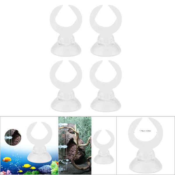 Akvariefisktank sugkoppsklämmor Luftslangshållare klämmor (vit innerdiameter 17,6 mm)