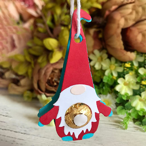 Jule Gnome Chokolade DIY Skæredør - Scrapbooking Prægnings Stencils