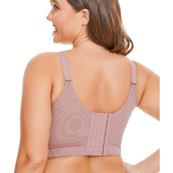 Kvinnors långlinje djup kupa bh plus size spets underwire minimizer bh full