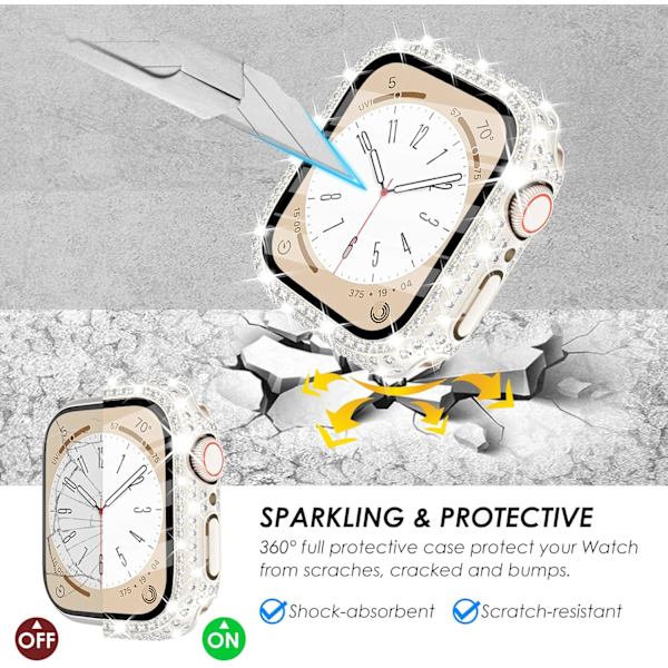 2 i 1 Bling vattentätt fodral för iWatch Series 6