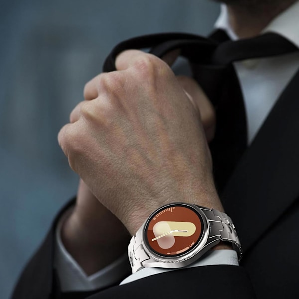 Kompatibel med   Galaxy Watch 7 6 5 4 FE 40mm 44mm Rem til mænd, rustfrit stål med foldelås uden mellemrum Galaxy Watch 6 Classic/5 Pro/4