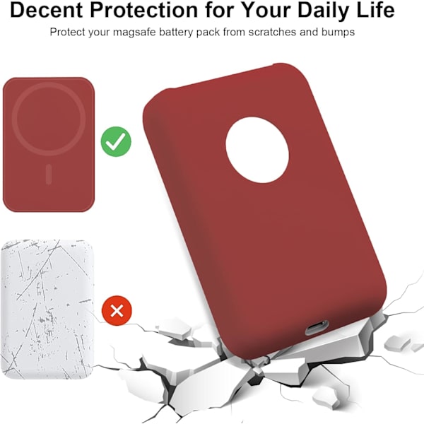 Etui for Apple MagSafe batteripakke. Silikon