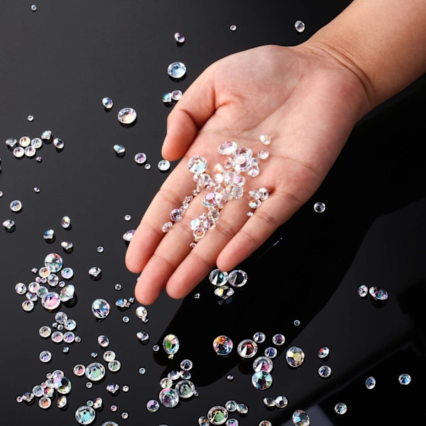 Klara diamanter Kristaller Akrylädelstenar - 4000 bitar för bordsspridning och dekorationer (Crystal AB)