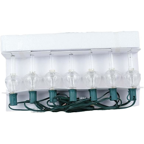 Set-7 Tradtional Bubble Light och Stringer Set, 7 Clear Bubble Fluids med