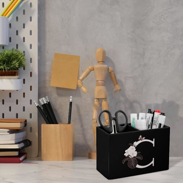 2-fack ncil Holder, C PU Leer ncil Cup, Sttioneries nd Desk Supplies Orgnizer for Home, Office & hool style-23 style-23
