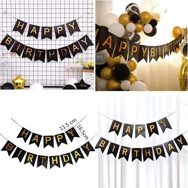 2 Ballonger Nummer 18 Svart - 18-års Föddelsedag Dekoration
