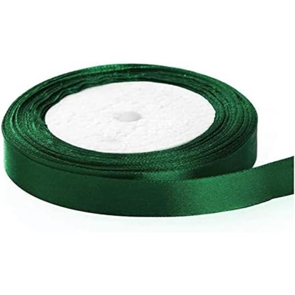 Julepynt Satinbånd - 10mm x 22m (Grøn)
