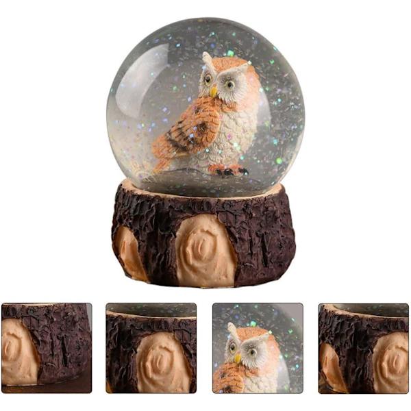 TOYANDONA Uggla Snöglob Jul Snöglob Uggla Vattenklot Dekorationsfigur Heminredning Mittpunkt för Flickor Barn Slumpmässig