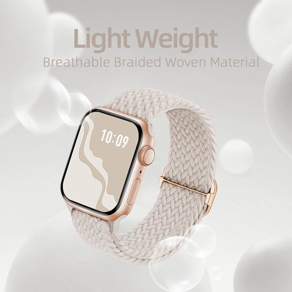 Flätad Stretchy Solo Loop kompatibel med Apple Watch Band