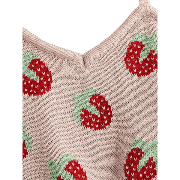 Kvinners blonder lappeteppe spaghetti stropp avling cami søt ribbestrikket slim fit V