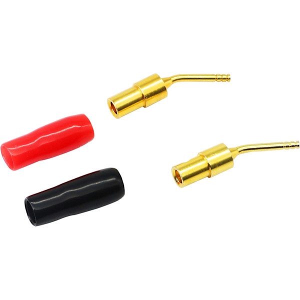 Guldpläterad 2mm bananpluggkontakt (10-pack)
