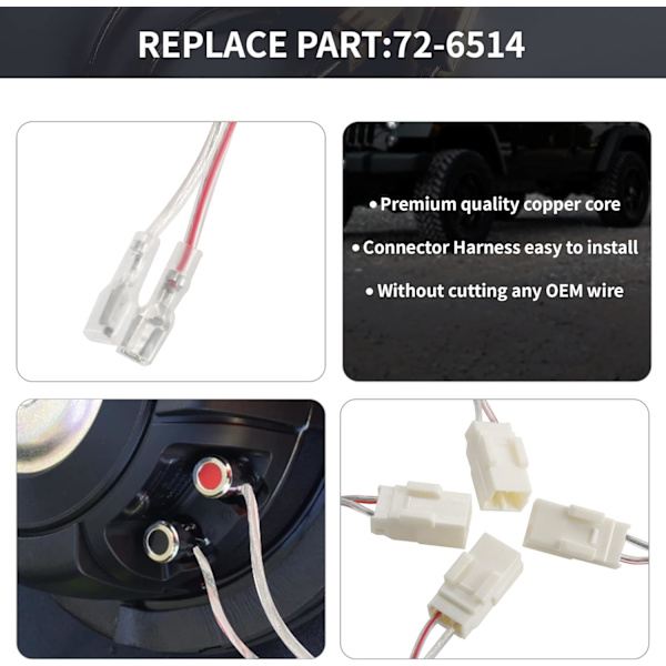 72-6514 Adapter for tilkobling av ledningsnett for bilhøyttalere