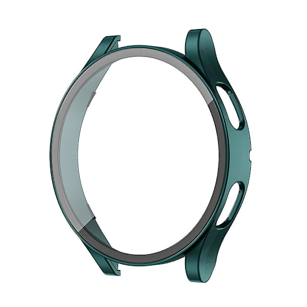 Glass+etui til Samsung Galaxy Watch 4 44mm 40mm tilbehør Pc All-around Anti-fall Bumper Cover+skærmbeskytter Galaxy Watch4 green Galaxy watch 4 44mm