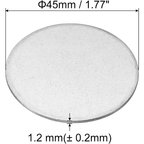 Stålplate i metall - 20 stk runde sirkler