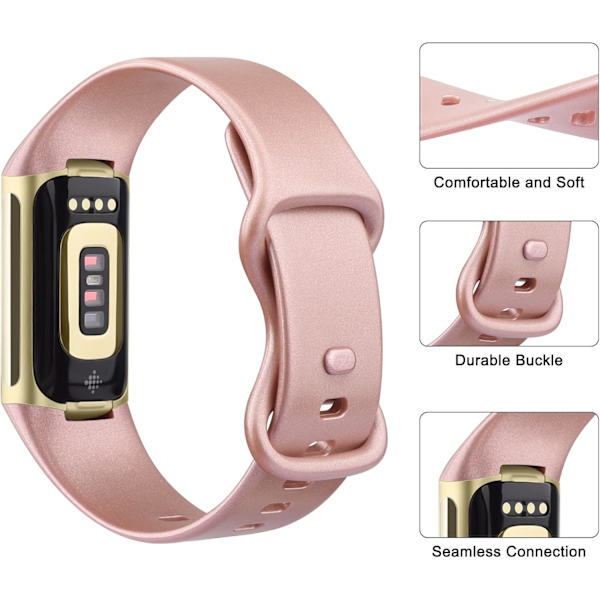 4-pak bløde silikoneerstatningsremme til Fitbit Charge 5