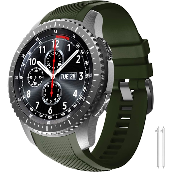 Gear S3 Frontier Band uden huller, silikoneerstatningsrem til