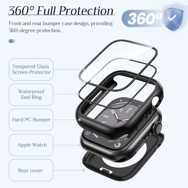 2-pack vattentätt Apple Watch-fodral för SE/serien