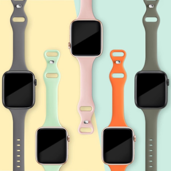 5-pack silikonband som är kompatibla med Apple Watch-band