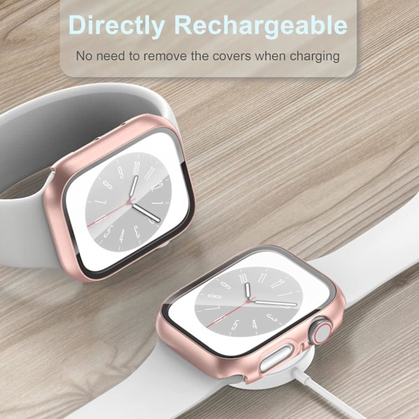[3 Pakkausta] Kotelo Apple Watch 40mm SE Series 6 Series 5 Series 4 -kelloille karkaistulla lasisella näytönsuojalla, kovalla PC-suojapuskurilla ja erittäin ohuella etuosalla C