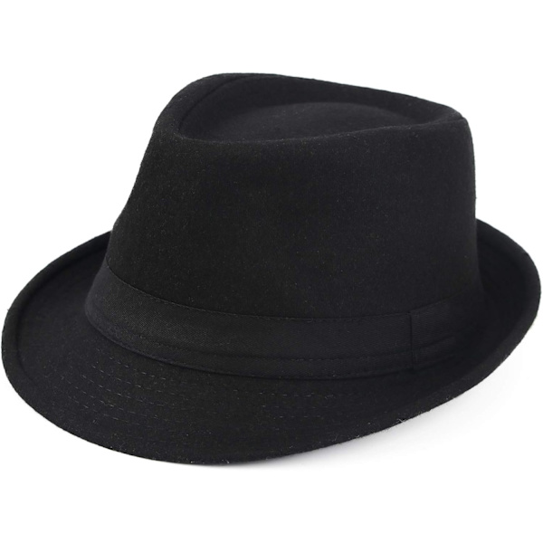 Polyester Uld Fedora til Mænd - Perfekt til Alle Aktiviteter