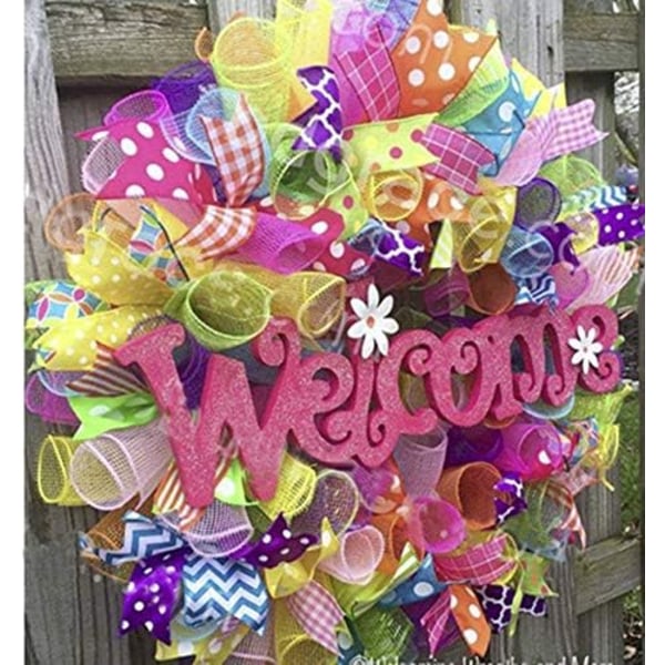 6 tum x 30 fot (10 yards) - Metallic Poly Mesh Ribbon (Lime)