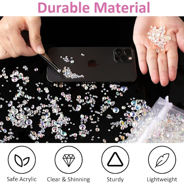 Scatter Crystals - 4000 stk Akryl Rhinestones for Dekorasjoner