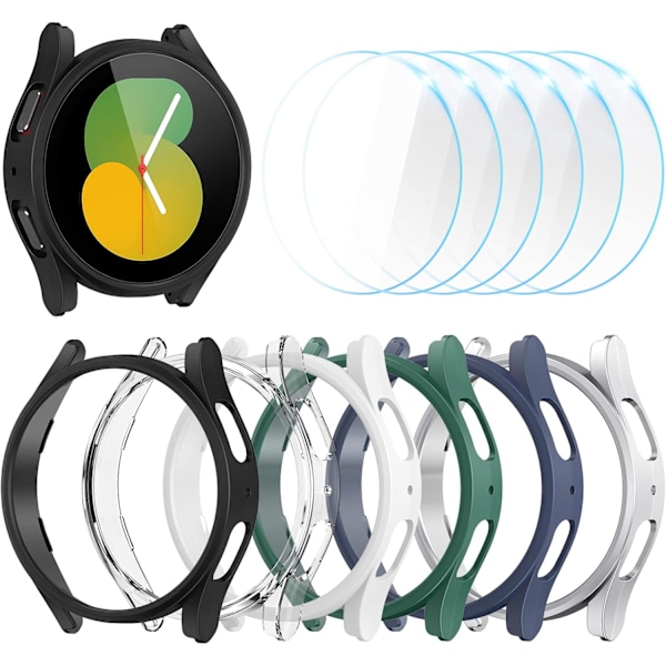 [6+6 𝙋𝙖𝙘𝙠] Galaxy Watch 5/Galaxy Watch 4 skärmskydd och case