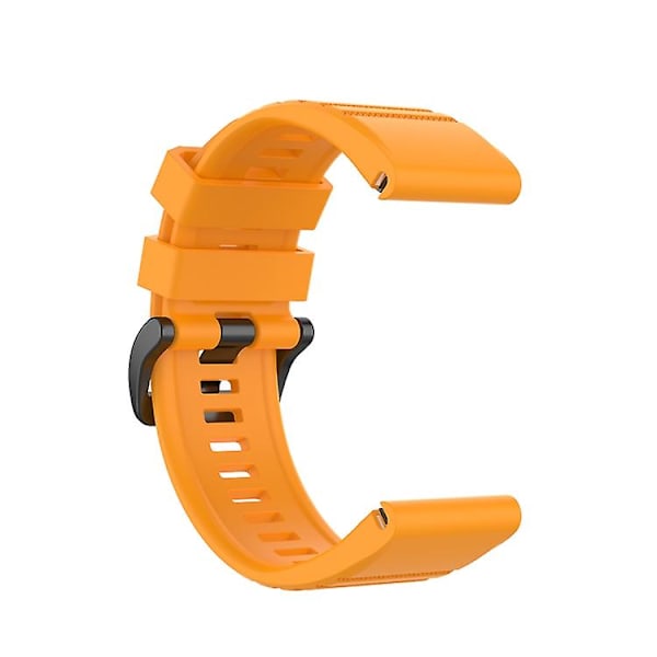 Til Garmin Fenix ​​6x 26mm Quick Release Official Texture Armbåndsurrem med plastikknap DJB Amber Yellow