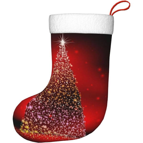 Julklapp Julgran Glittrande Jul Semester Dekoration Strumpor - Hållbara, Färgglada och Roliga Festliga Dekorationer - Julstrumpa Spis O