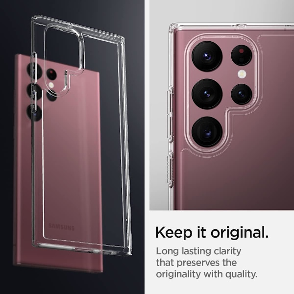 Ultra Hybrid Skal Designat för Galaxy S22 Ultra (2022) - Kristallklart Kristallklart