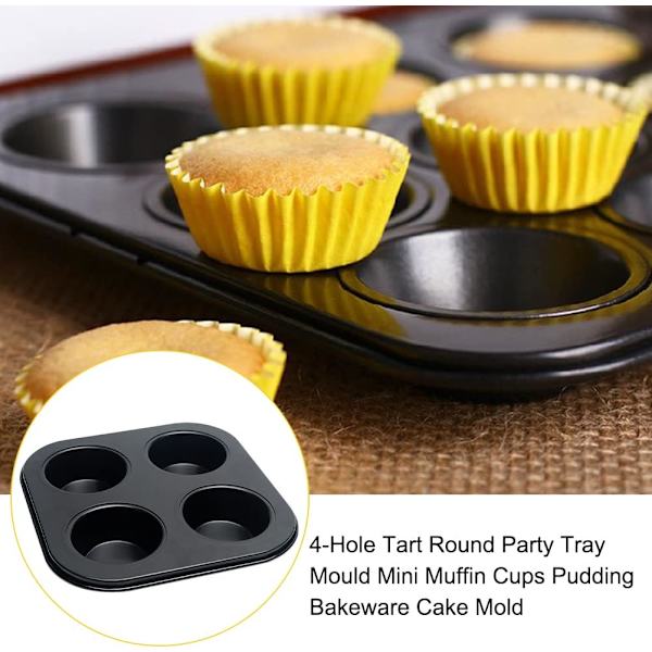 4 kopper store muffinsforme/bakker, non-stick muffinsforme