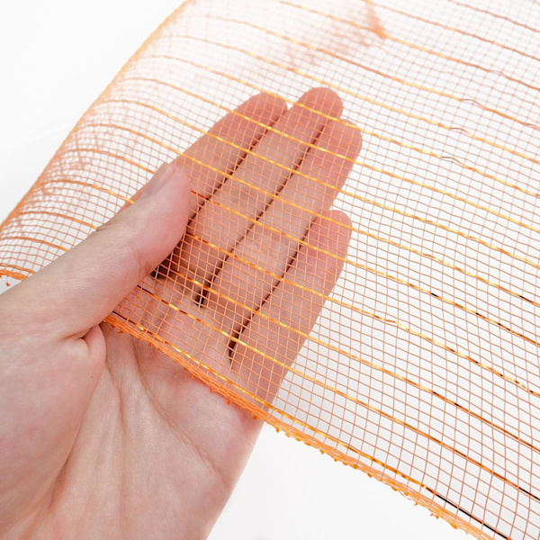 2 ruller orange deko mesh bånd 10 tommer x 30 fod, basic metallic poly mesh bånd