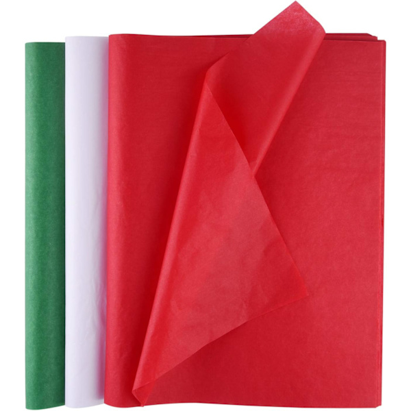 Julpapper - 60 ark för DIY-presentpåsar (flerfärgad)