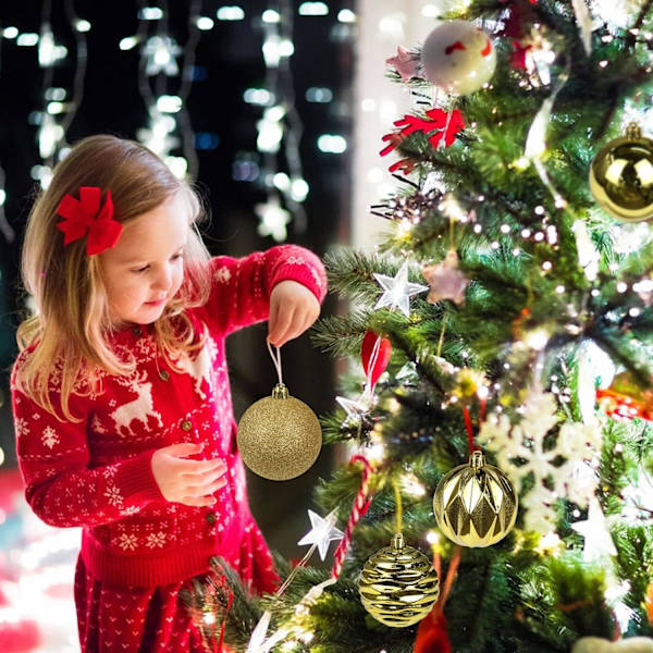 Julgranskulor 3,14 tum, 16 delar julgransdekorationer set