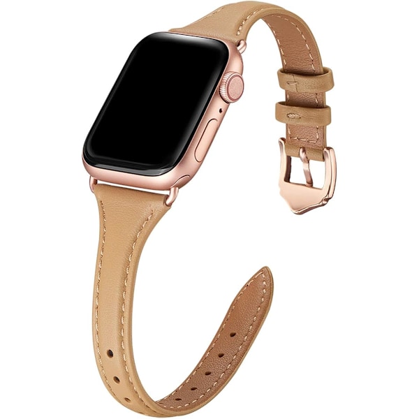 Lærreim Kompatibel med Apple Watch Band 38mm 40mm