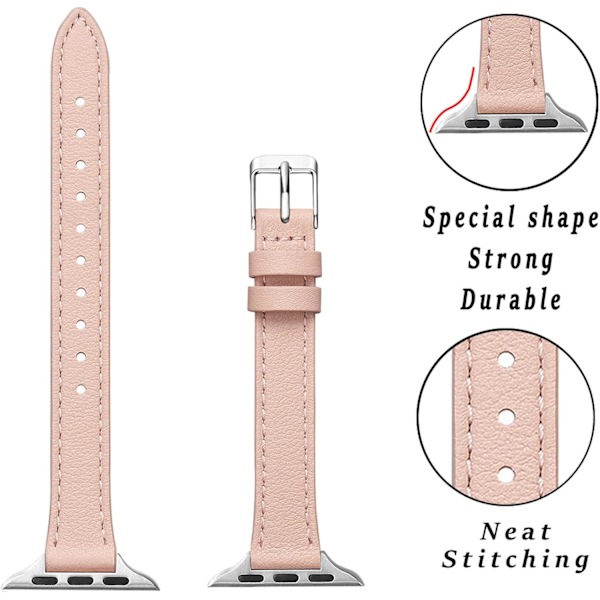 Små læderremme, der er kompatible med Apple Watch Band 38 mm