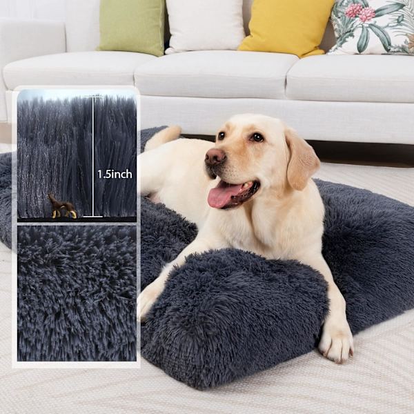 Vaskbar hundeseng til kasse 35\"X23\", stor vaskbar hundeseng