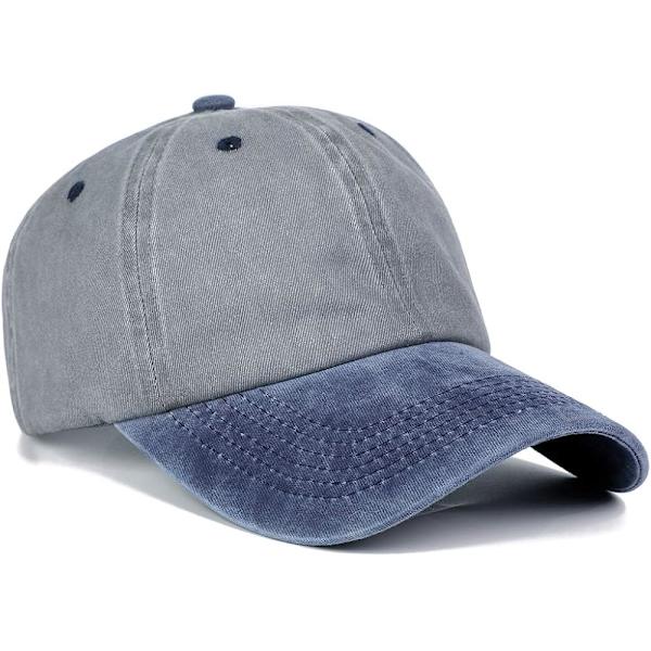 Unisex Vasket Farvet Bomuld Justerbar Solid Baseball Cap