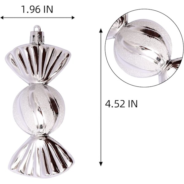 Silver Julkula Dekorationer 24-pack