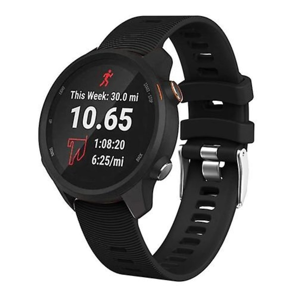 Smart Watch Silikon Armband För Garmin Forerunner 245 ENK Black