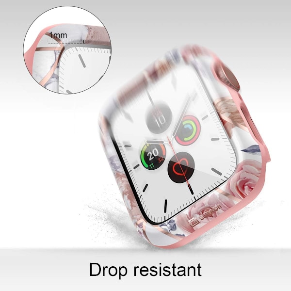 Fodral för Apple Watch Series 6/5 /4 /SE 44mm Inbyggt härdat glas