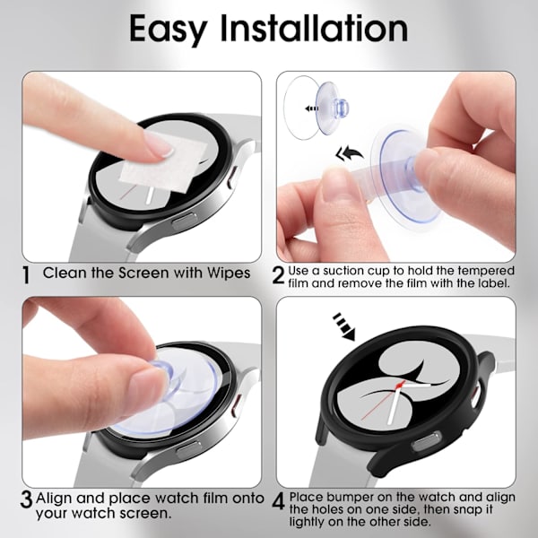 [2+2 Pack] til Samsung Galaxy Watch 4 40mm skærmbeskyttelse +