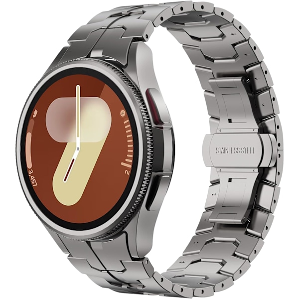 Kompatibel med   Galaxy Watch 7 6 5 4 FE 40mm 44mm Rem til mænd, rustfrit stål med foldelås uden mellemrum Galaxy Watch 6 Classic/5 Pro/4